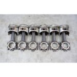 1982-1984 BMW E24 633CSi E28 533i M30 3.2L 6-Cyl Engine Piston and Rod Set of 6