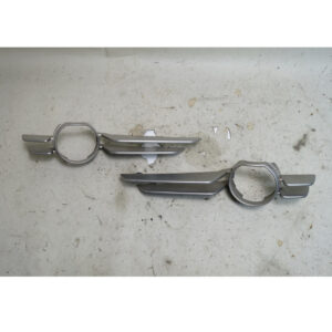 2000-2003 BMW E46 3-Series Coupe Front Bumper Fog Light Trim Pair Titanium OEM