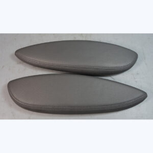 2004-2005 BMW E63 E64 6-Series Rear Armrest Pad Pair Basalt Grey Leather OEM