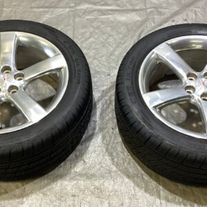 2006-2009 Pontiac Solstice 18x8" Wheels Rims w/ Tires / Polished / Pair / PS068