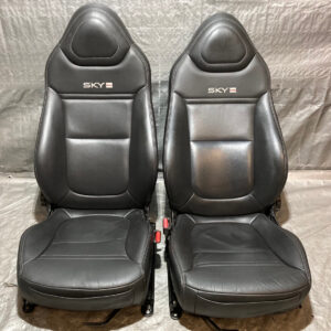 2007-2009 Saturn Sky Redline / Pontiac Solstice Black Leather Seats / Pair / PS064