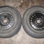 BMW E32 E34 15" Steel Wheel Winter Tire Pair Set 1988-1995 735i 525i OEM USED