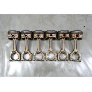 BMW E46 3-Series Z3 323i 2.5L M52TU 6-Cylinder Piston and Rod Set of 6 OEM