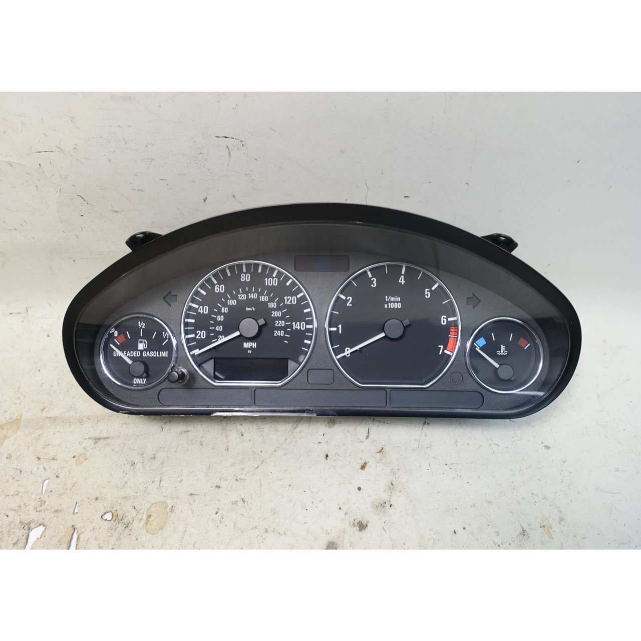 Damaged BMW Z3 M54 Instrument Cluster Chrome Rings 2.5i 3.0i 2001-2002 OEM 95k Damaged BMW Z3 M54 Instrument Cluster Chrome Rings 2.5i 3.0i 2001-2002 OEM 95k